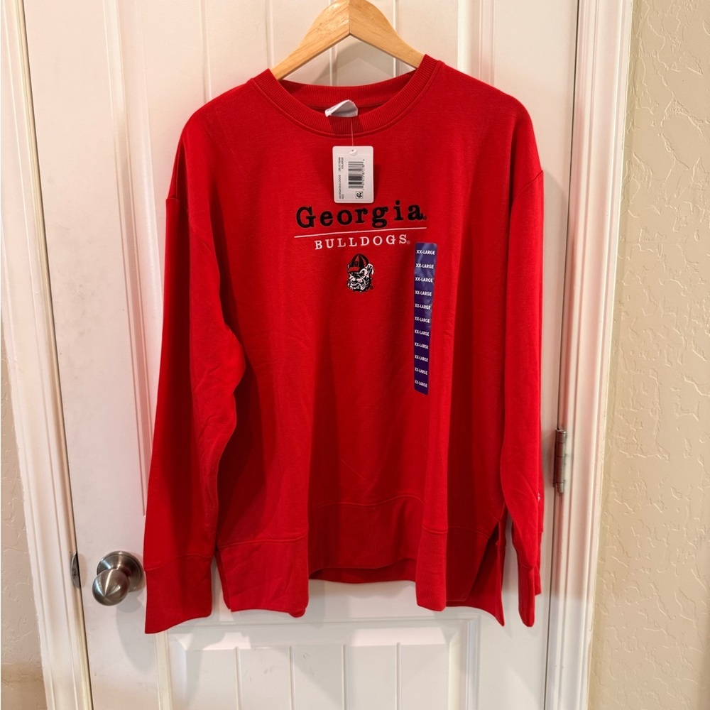 Champion Red Georgia Bulldogs Crewneck Sweatshirt xxl